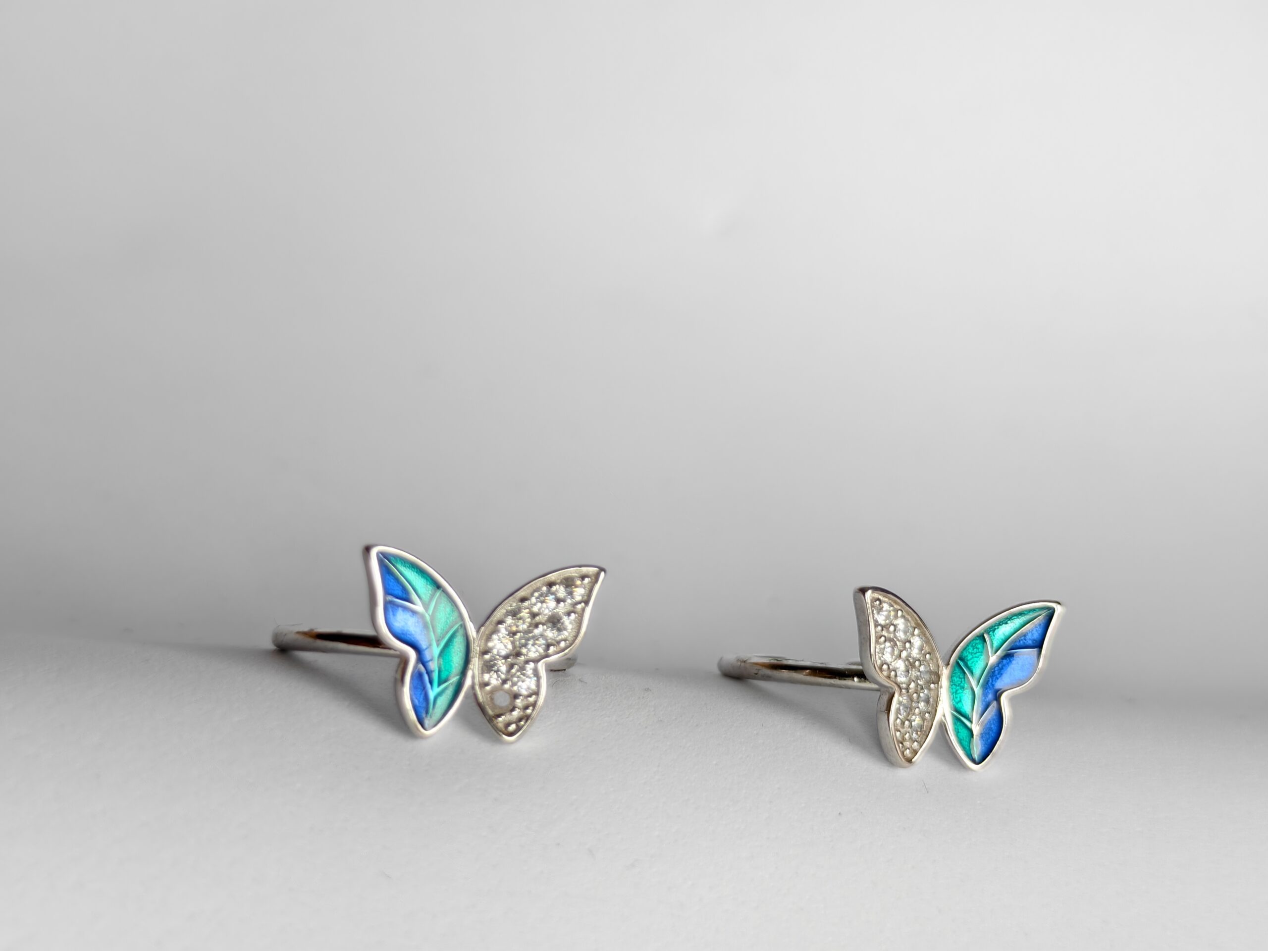 925 Sterling Silver Adjustable Butterfly Toe Ring (Pair)