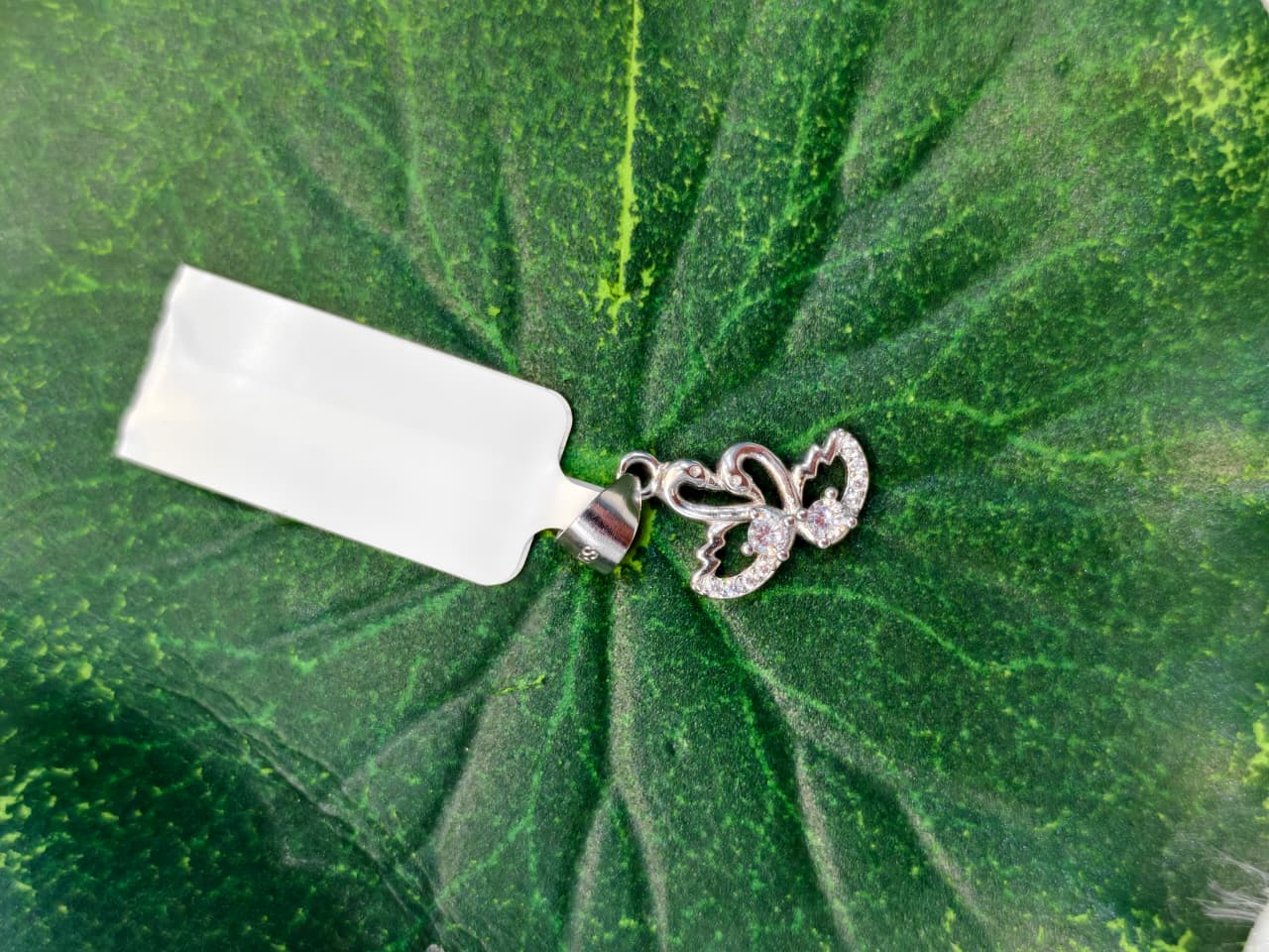 Sterling Silver Abstract Loop Plated Pendant