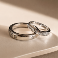 Forever Interwined - Sterling Silver Matching Couple Rings (Set of 2)